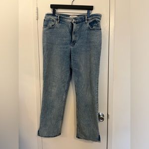 Abercrombie Ultra High 90s Straight Jeans w/ Split Hem